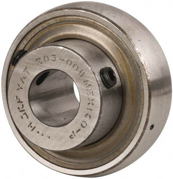 SKF - 1/2" ID x 1.5748" OD, 1,650 Lb Dynamic Capacity, Insert Bearing Insert Bearing - 0.4724" Race Width, 1,070 Lb Static Capacity - Eagle Tool & Supply