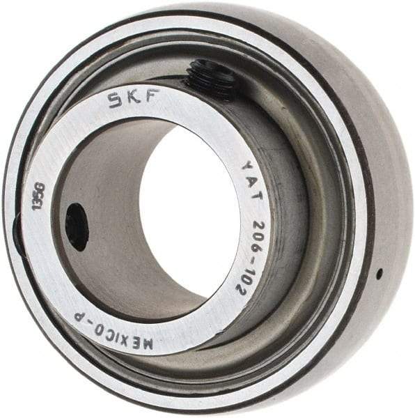 SKF - 1-1/8" ID x 2.4409" OD, 3,380 Lb Dynamic Capacity, Insert Bearing Insert Bearing - 0.7087" Race Width, 2,520 Lb Static Capacity - Eagle Tool & Supply