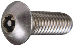 Value Collection - #6-32 UNC Pin In Hex Socket Drive, Button Screw - Grade 18-8 Stainless Steel, Uncoated, 1/2" Length Under Head - Eagle Tool & Supply