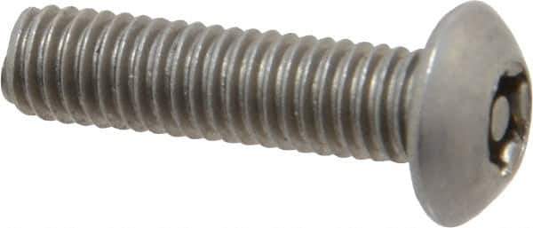 Value Collection - #10-32 UNF Pin In Torx Drive, Button Screw - Grade 18-8 Stainless Steel, Uncoated, 3/4" Length Under Head - Eagle Tool & Supply