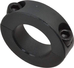 Made in USA - 1" Bore, Steel, Two Piece Shaft Collar - 1-3/4" Outside Diam, 1/2" Wide - Eagle Tool & Supply