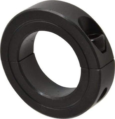 Made in USA - 1-1/4" Bore, Steel, Two Piece Shaft Collar - 2-1/16" Outside Diam, 1/2" Wide - Eagle Tool & Supply