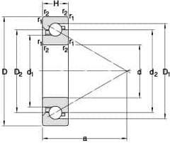 Angular Contact Ball Bearing: 75 mm Bore Dia, 105 mm OD, 32 mm OAW, Without Flange 15 ° Contact Angle, 13,651 lb Static Load, 13,032 lb Dynamic Load