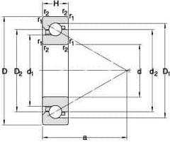 SKF - Radial Ball Bearings Type: Angular Contact Style: Open - Eagle Tool & Supply