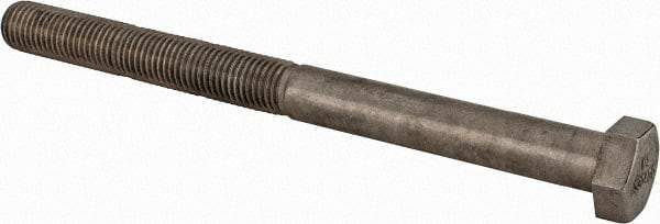 Value Collection - 1-8 UNC, 12" Length Under Head Hex Head Cap Screw - Partially Threaded, Grade 18-8 Stainless Steel, Uncoated, 1-5/16" Hex - Eagle Tool & Supply