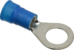 3M - 6-6 AWG Partially Insulated Crimp Connection Circular Ring Terminal - 1/2" Stud, Copper Contact - Eagle Tool & Supply