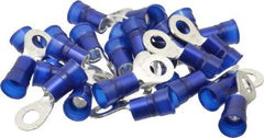 3M - 6-6 AWG Partially Insulated Crimp Connection Circular Ring Terminal - 5/16" Stud, Copper Contact - Eagle Tool & Supply