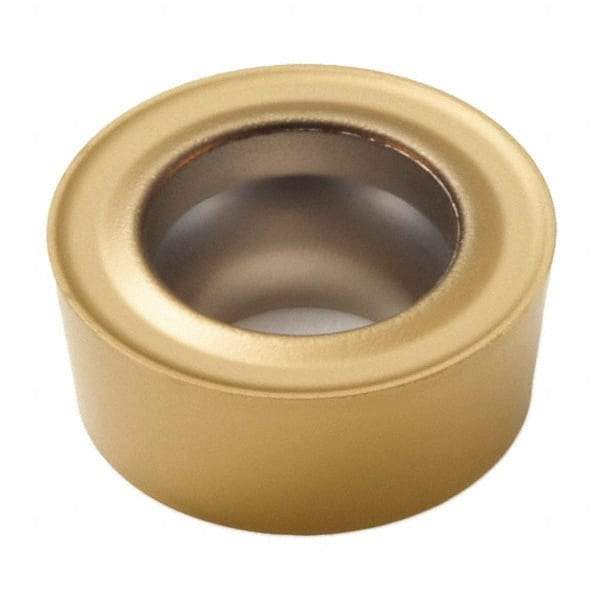 Seco - RCMT10T3M0 F2 Grade TS2000 Carbide Turning Insert - TiAlN/TiN Finish, Round, 10mm Inscr Circle, 5/32" Thick - Eagle Tool & Supply