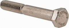 Value Collection - 5/16-18 UNC, 2-1/4" Length Under Head Hex Head Cap Screw - Partially Threaded, Grade 316 Stainless Steel, Uncoated, 1/2" Hex - Eagle Tool & Supply