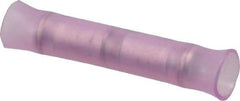3M - 22 to 18 AWG Compatible, Nylon Fully Insulated, Crimp-On Butt Splice Terminal - 2 Wire Entries, Red - Eagle Tool & Supply
