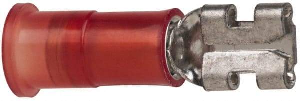 3M - 22 to 18 AWG, Nylon, Partially Insulated, Female Wire Disconnect - 3/16 Inch Wide Tab, Red, RoHS 2011/65/EU Compliant - Eagle Tool & Supply