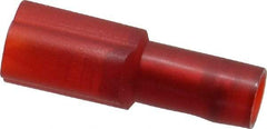 3M - 22 to 18 AWG, Nylon, Fully Insulated, Male Wire Disconnect - 3/16 Inch Wide Tab, Red, RoHS 2011/65/EU Compliant - Eagle Tool & Supply