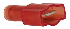 3M - 22 to 18 AWG, Nylon, Fully Insulated, Male Wire Disconnect - 1/4 Inch Wide Tab, Red, RoHS 2011/65/EU Compliant - Eagle Tool & Supply