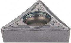 Iscar - TCMT2-1 SM Grade IC908 Carbide Turning Insert - TiAlN Finish, 60° Triangle, 1/4" Inscr Circle, 3/32" Thick, 1/64" Corner Radius - Eagle Tool & Supply