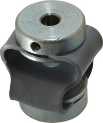 Huco - 3/16" Max Bore Diam, Flexible Flex P Double Loop Coupling - 27mm OD, Polyurethane - Eagle Tool & Supply