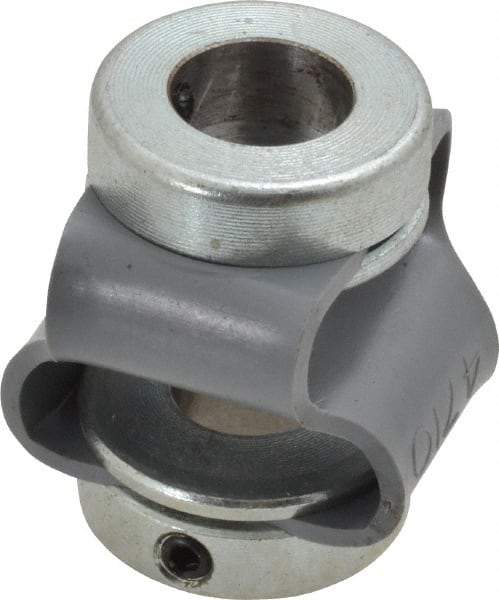 Huco - 3/8" Max Bore Diam, Flexible Flex P Double Loop Coupling - 27mm OD, Polyurethane - Eagle Tool & Supply
