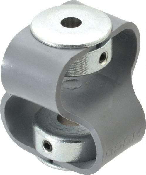 Huco - 3/8" Max Bore Diam, Flexible Flex P Double Loop Coupling - 48mm OD, Polyurethane - Eagle Tool & Supply
