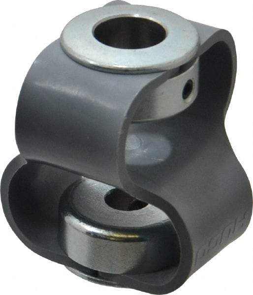 Huco - 1/2" Max Bore Diam, Flexible Flex P Double Loop Coupling - 48mm OD, Polyurethane - Eagle Tool & Supply
