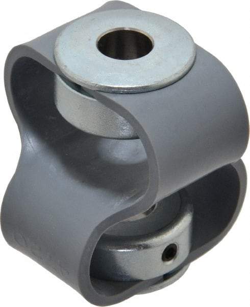 Huco - 7/16" Max Bore Diam, Flexible Flex P Double Loop Coupling - 48mm OD, Polyurethane - Eagle Tool & Supply