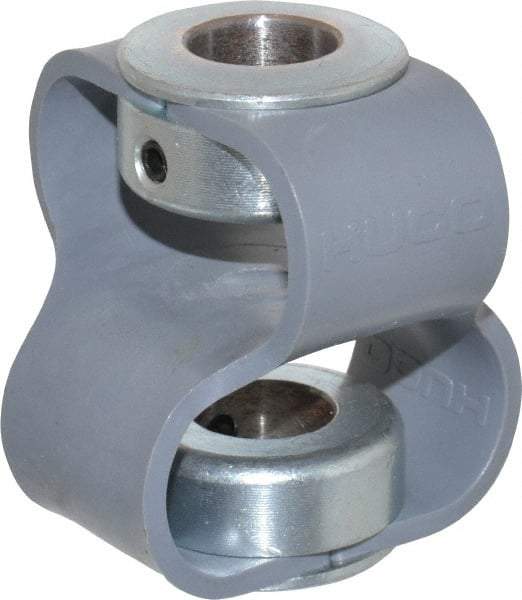 Huco - 1/2" Max Bore Diam, Flexible Flex P Double Loop Coupling - 48mm OD, Polyurethane - Eagle Tool & Supply
