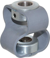 Huco - 1/2" Max Bore Diam, Flexible Flex P Double Loop Coupling - 48mm OD, Polyurethane - Eagle Tool & Supply