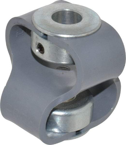 Huco - 1/2" Max Bore Diam, Flexible Flex P Double Loop Coupling - 54mm OD, Polyurethane - Eagle Tool & Supply