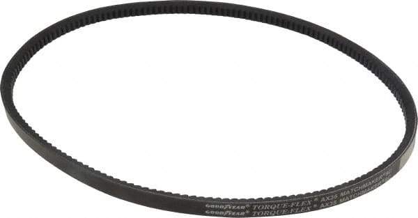 Continental ContiTech - Section AX, 37" Outside Length, V-Belt - Fiber Reinforced Vytracord, Torque-Flex, No. AX35 - Eagle Tool & Supply