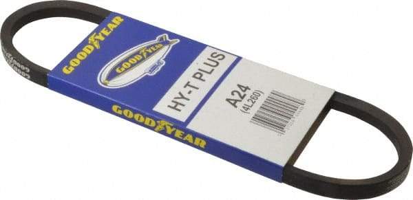 Continental ContiTech - Section A, 26" Outside Length, V-Belt - Wingprene Rubber-Impregnated Fabric, HY-T Matchmaker, No. A24 - Eagle Tool & Supply