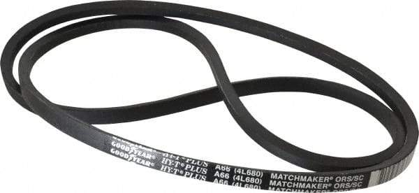 Continental ContiTech - Section A, 68" Outside Length, V-Belt - Wingprene Rubber-Impregnated Fabric, HY-T Matchmaker, No. A66 - Eagle Tool & Supply