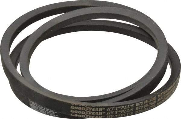 Continental ContiTech - Section B, 75" Outside Length, V-Belt - Wingprene Rubber-Impregnated Fabric, HY-T Matchmaker, No. B72 - Eagle Tool & Supply