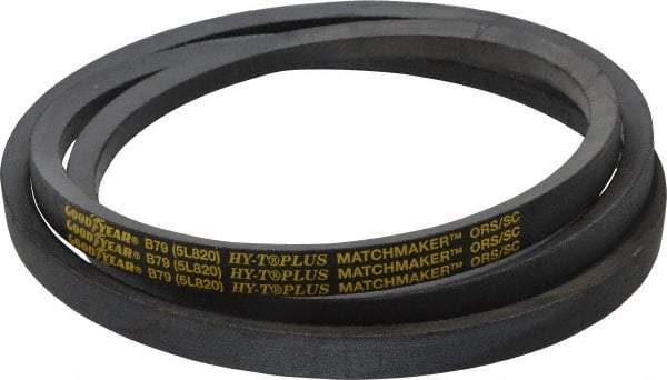Continental ContiTech - Section B, 82" Outside Length, V-Belt - Wingprene Rubber-Impregnated Fabric, HY-T Matchmaker, No. B79 - Eagle Tool & Supply