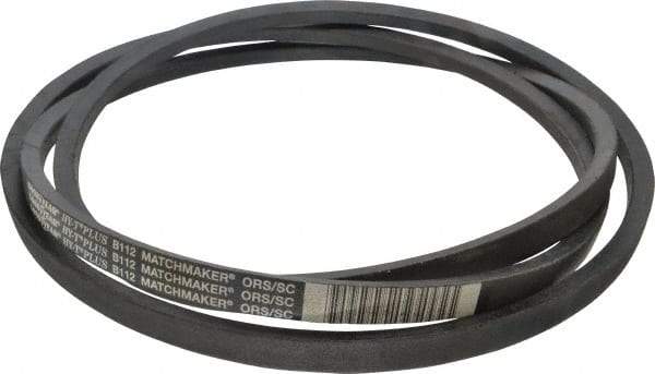 Continental ContiTech - Section B, 115" Outside Length, V-Belt - Wingprene Rubber-Impregnated Fabric, HY-T Matchmaker, No. B112 - Eagle Tool & Supply