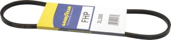 Continental ContiTech - Section 3L, 30" Outside Length, V-Belt - High Traction Rubber, Fractional HP, No. 3L300 - Eagle Tool & Supply