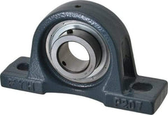 Value Collection - 6-3/4" OALBall Bearing Pillow Block - Cast Iron - Eagle Tool & Supply