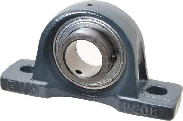 Value Collection - 7-1/8" OALBall Bearing Pillow Block - Cast Iron - Eagle Tool & Supply