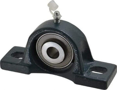 Value Collection - 4-7/8" OALBall Bearing Pillow Block - Cast Iron - Eagle Tool & Supply