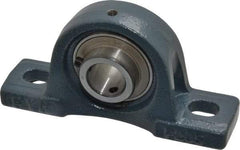 Value Collection - 5-1/2" OALBall Bearing Pillow Block - Cast Iron - Eagle Tool & Supply