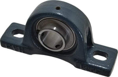 Value Collection - 5-1/2" OALBall Bearing Pillow Block - Cast Iron - Eagle Tool & Supply
