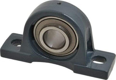 Value Collection - 6-3/4" OALBall Bearing Pillow Block - Cast Iron - Eagle Tool & Supply