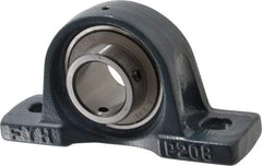 Value Collection - 7-1/8" OALBall Bearing Pillow Block - Cast Iron - Eagle Tool & Supply
