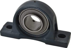 Value Collection - 7-3/8" OALBall Bearing Pillow Block - Cast Iron - Eagle Tool & Supply