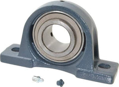 Value Collection - 8-13/16" OALBall Bearing Pillow Block - Cast Iron - Eagle Tool & Supply