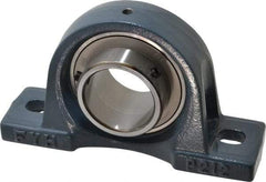 Value Collection - 9-1/2" OALBall Bearing Pillow Block - Cast Iron - Eagle Tool & Supply