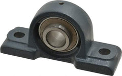 Value Collection - 5-1/2" OALBall Bearing Pillow Block - Cast Iron - Eagle Tool & Supply