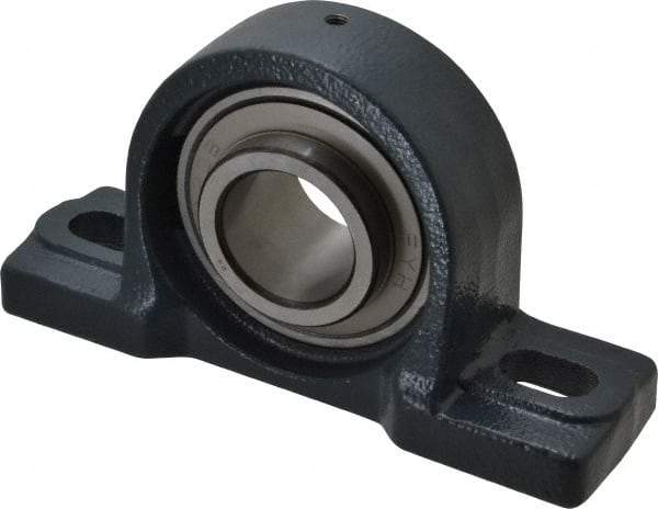 Value Collection - 7-1/8" OALBall Bearing Pillow Block - Cast Iron - Eagle Tool & Supply