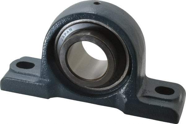 Value Collection - 8-13/16" OALBall Bearing Pillow Block - Cast Iron - Eagle Tool & Supply