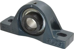 Value Collection - 5-1/2" OALBall Bearing Pillow Block - Cast Iron - Eagle Tool & Supply