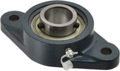 Value Collection - 5-9/16" OALBall Bearing Pillow Block - Cast Iron - Eagle Tool & Supply