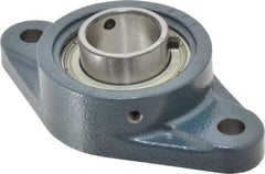 Value Collection - 5-9/16" OALBall Bearing Pillow Block - Cast Iron - Eagle Tool & Supply