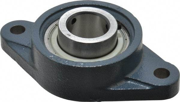 Value Collection - 6-1/8" OALBall Bearing Pillow Block - Cast Iron - Eagle Tool & Supply